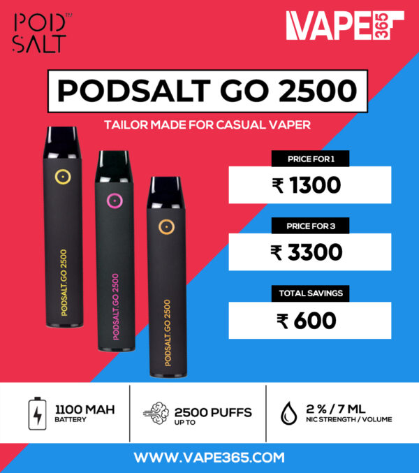 PodSalt Go 2500 - Vape365